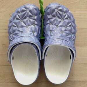 Crocs, Size Youth 2, Purple Sparkles